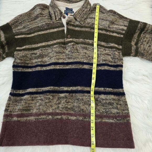 RALPH LAUREN CHAPS Vintage 90s Henley Lambswool | Wool Knit Sweater XL - Picture 8 of 14